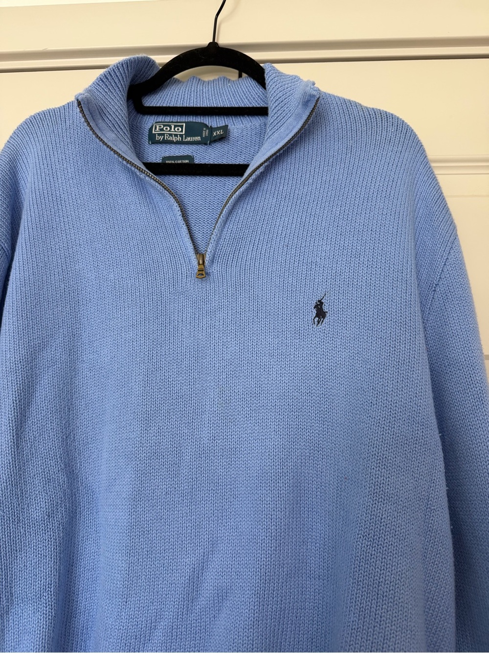 Polo by Ralph Lauren Blue Quarter-Zip Sweater